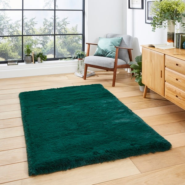 Covor Think Rugs Super Teddy, 150 x 230 cm, verde smarald-image-1