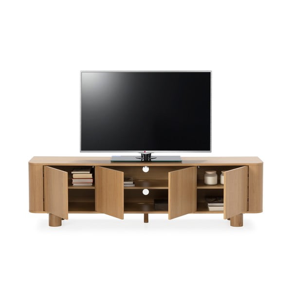 Comodă TV în culoare naturală cu aspect de lemn de stejar 180x50,5x40 cm Padoc – MOME-image-2