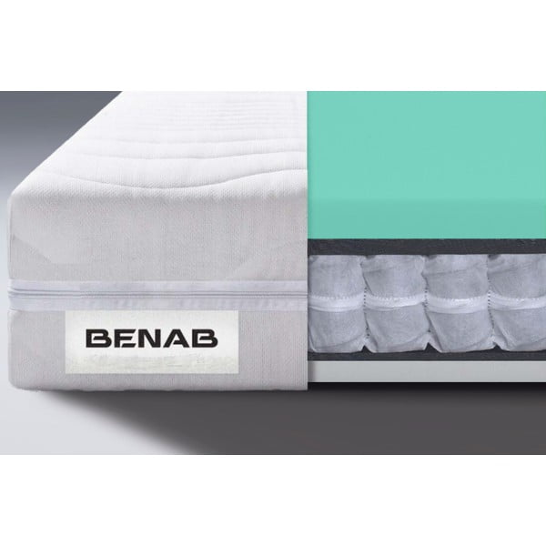 Saltea fermă/mediu-fermă cu arcuri reversibilă 120x200 cm Standard Pocket – BENAB-image-3