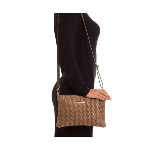 Geantă din piele Isabella Rhea no.  8029, gri cu maro-image-2