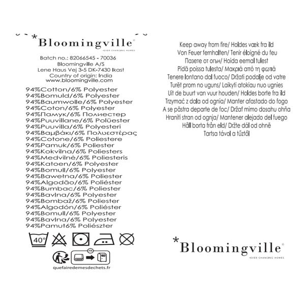 Pătură roșie/bej din amestec de bumbac 130x160 cm Cang – Bloomingville-image-4