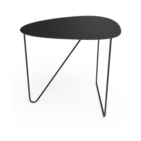 Măsuță de cafea neagră din metal 44x50 cm Curve L Bull – LIND DNA