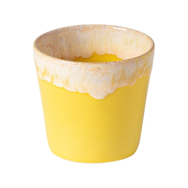 Cană pentru espresso din gresie ceramică Costa Nova, 200 ml, galben - alb
