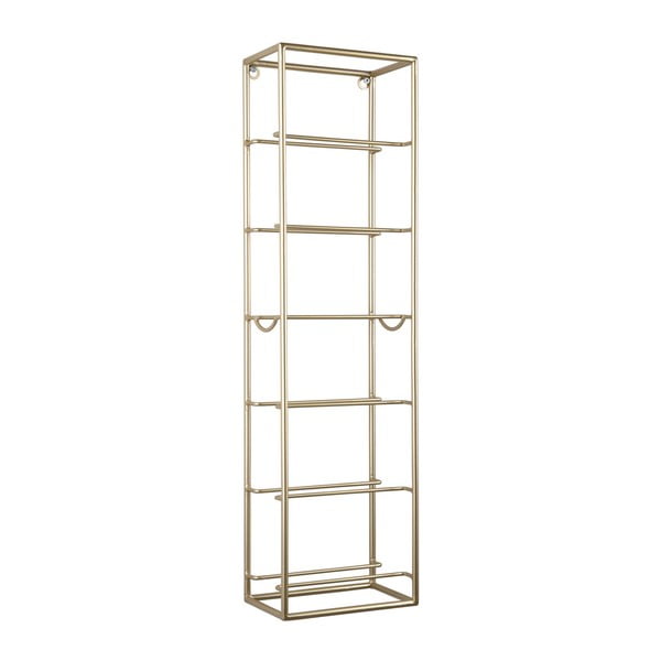 Raft pentru sticle de vin auriu pentru perete din metal număr sticle 6  Single  – PT LIVING-image-3