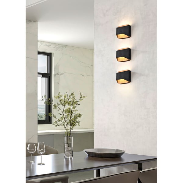 Aplică de perete negru-mat LED cu intensitate reglabilă Arino – Trio-image-1