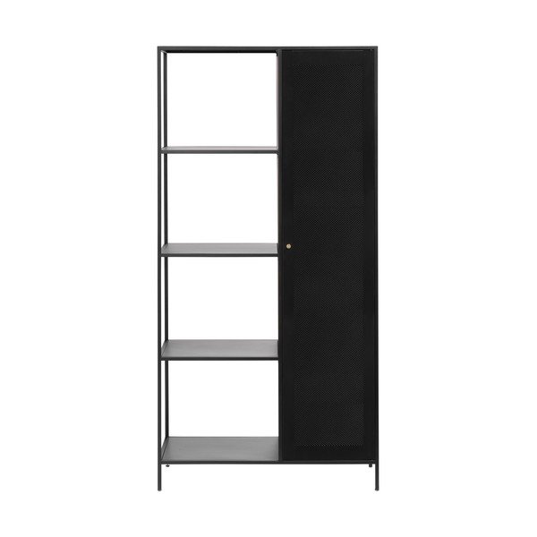Bibliotecă neagră din metal 90x180 cm Malibu – Unique Furniture-image-2