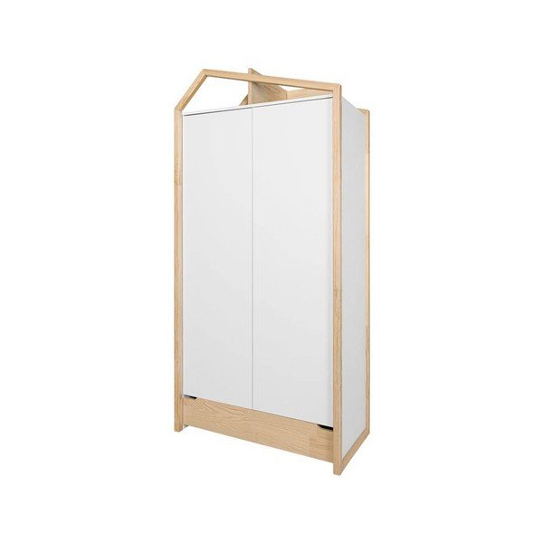 Șifonier de copii alb cu aspect de lemn de pin 100x209,9 cm Tatam - BELLAMY-image-2