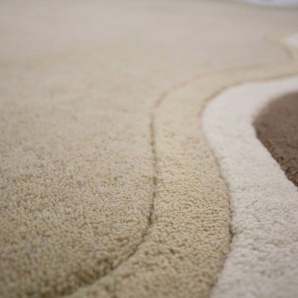 Covor în culoare naturală țesut manual din lână 160x230 cm Leo Scallop – Flair Rugs-image-3