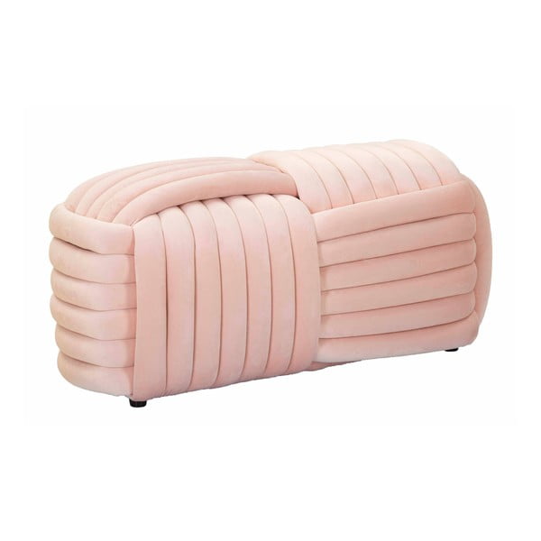 Bancă roz-deschis cu tapițerie din catifea Softy – Mauro Ferretti-image-2