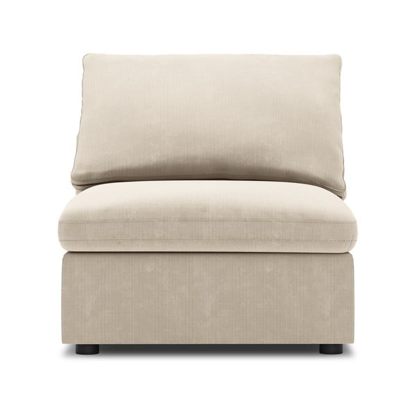 Modul cu tapițerie din catifea pentru canapea de mijloc Windsor & Co Sofas Galaxy, bej
