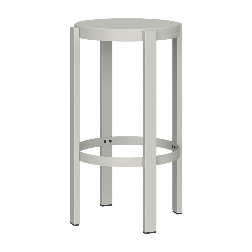 Scaun de bar gri deschis din oțel (înălțime șezut 65 cm) Doon – noo.ma