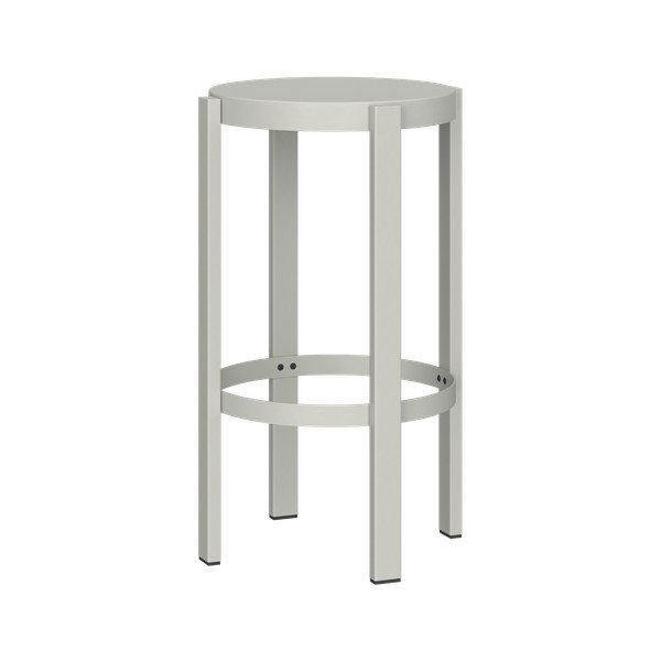 Scaun de bar gri deschis din oțel (înălțime șezut 65 cm) Doon – noo.ma