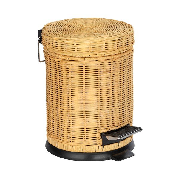 Coș de gunoi cu pedală, suprafață răchită Wenko Manilla, 3 l-image-1