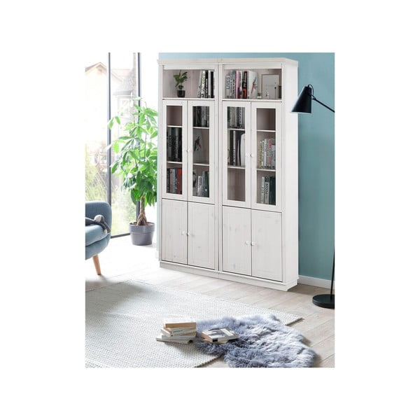 Vitrină albă din lemn de pin 148x223 cm Anita – Støraa-image-3