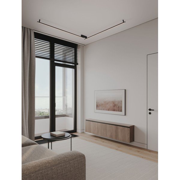 Plafonieră negru-mat LED cu intensitate reglabilă din aluminiu 4x309 cm Briana – Nova Luce-image-1