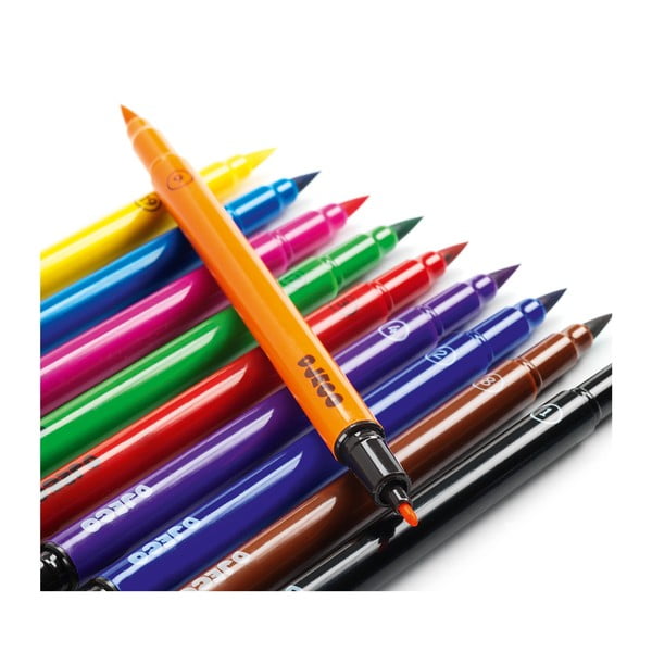 Set 10 markere cu 2 fețe Djeco