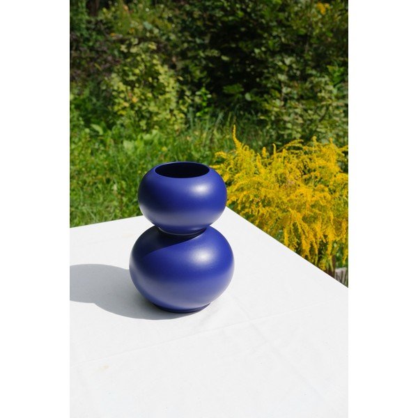 Vază albastru-închis din ceramică (înălțime 36 cm) Tuga – noo.ma-image-1