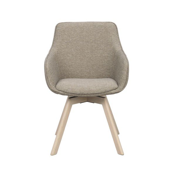 Set de scaune de sufragerie bej 2 buc. tapițat Alison – Rowico-image-2