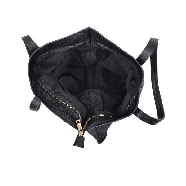 Geantă din piele Luisa Vannini Thalia, negru-image-2