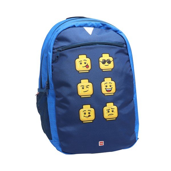 Ghiozdan LEGO® Faces Extended, albastru