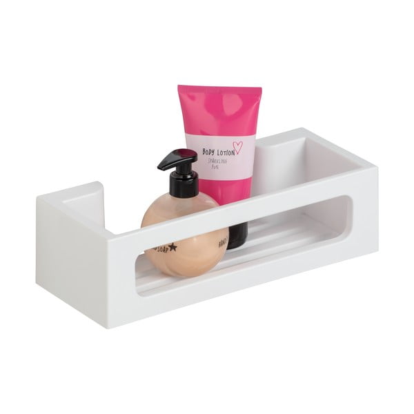 Raft pentru baie alb mat autoadeziv cu Turbo-Loc din plastic Bralia – Wenko-image-3