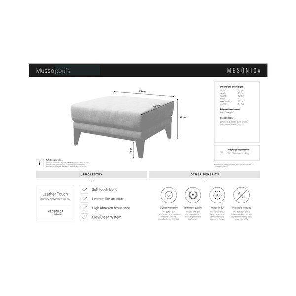 Taburet MESONICA Musso, bej-image-3