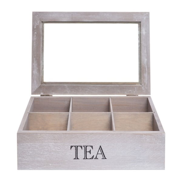 Cutie din lemn pentru ceai Ewax Herbart, 24 x 16 x 7 cm