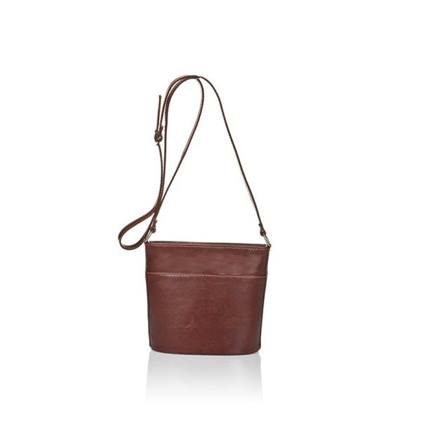 Geantă din piele Markese Cruha, maro -image-1