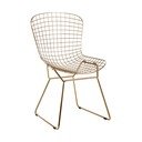 Scaun de dining auriu din metal District – Premier Housewares