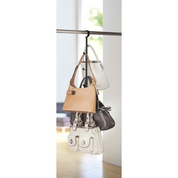 Organizator dressing pentru agățat genți Yamazaki Tower, negru-image-2