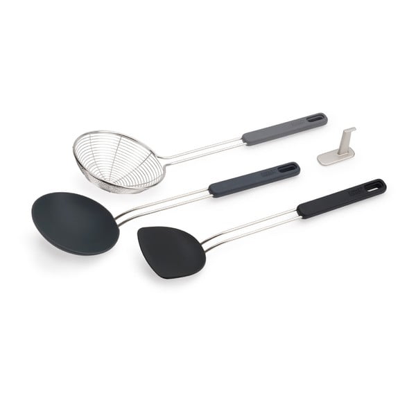 Set de ustensile de bucătărie 3 buc. din oțel inoxidabil Fusion Wok Set – Joseph Joseph