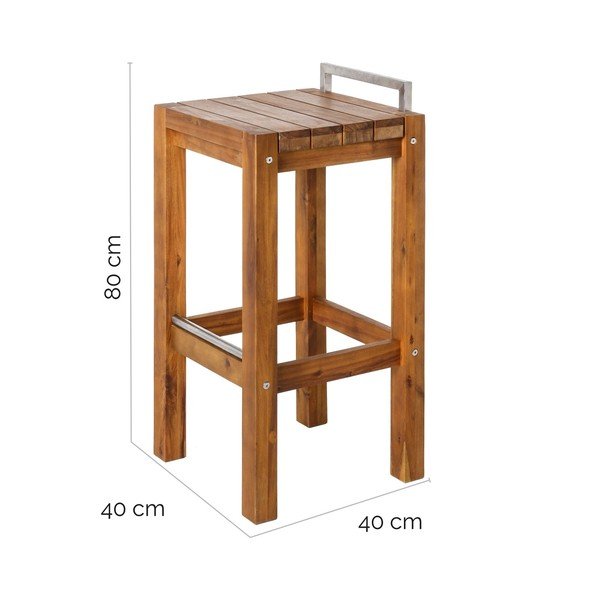 Scaun de bar de grădină  din lemn Norah – LDK Garden-image-4