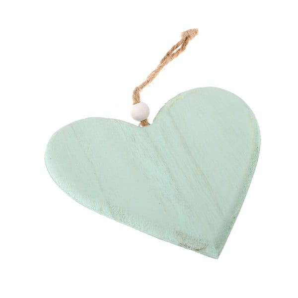 Decorațiune de agățat din lemn Dakls So Cute Heart, verde