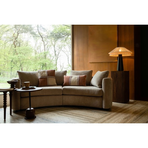 Veioză neagră-albă cu abajur textil (înălțime 62 cm) Elon – Dutchbone-image-3