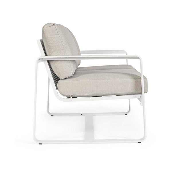 Canapea de grădină albă din aluminiu Merrigan   – Bizzotto-image-4