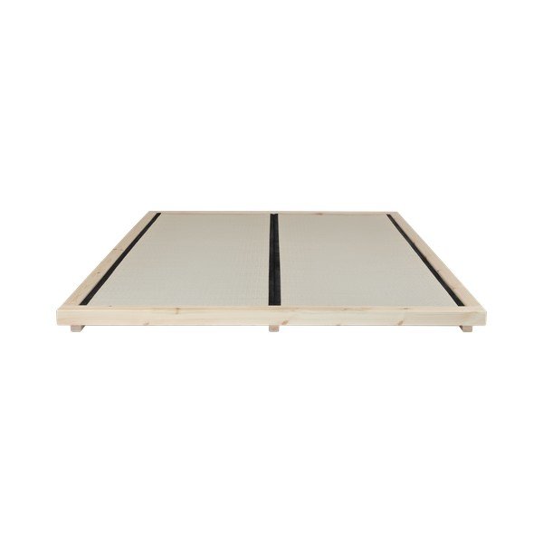 Pat dublu din lemn de pin cu saltea și tatami Karup Design Dock Double Latex Natural/Black, 140 x 200 cm-image-4