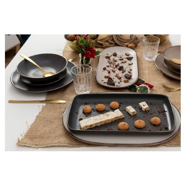 Set veselă 18 piese Villa d'Este Cala Dorada, gri-image-1