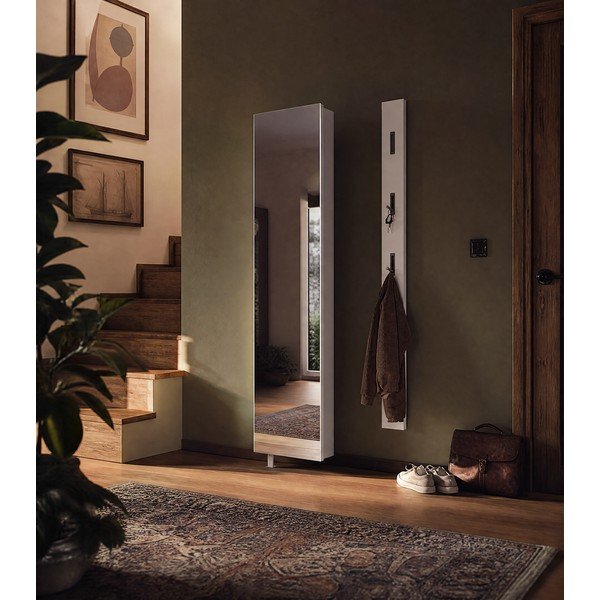Dulap pentru hol alb 50x195x18 cm Rotary – Germania-image-1