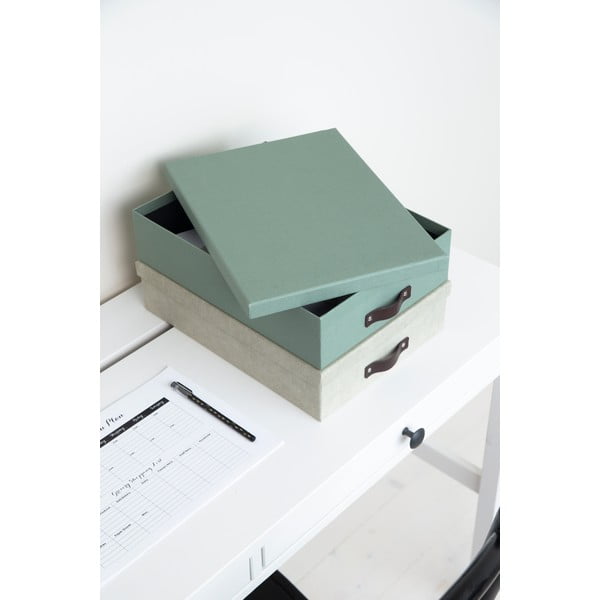 Organizator verde pentru documente din carton Oskar Canvas Paper Laminate – Bigso-image-1