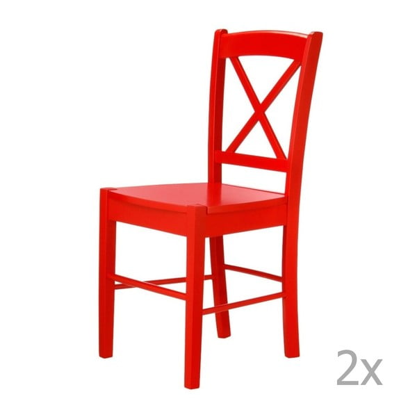Set 2 scaune 13Casa Kaos, roșu