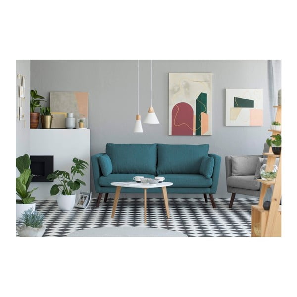 Canapea cu 3 locuri Mazzini Sofas Elena, turcoaz-image-3