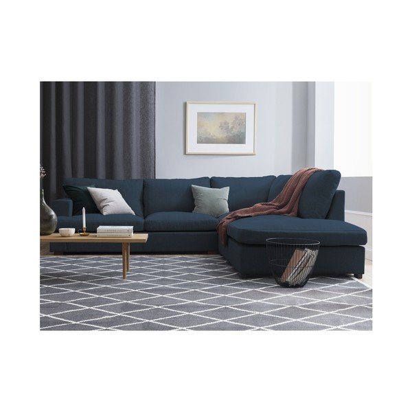 Colțar Windsor & Co Sofas Charles, pe partea dreaptă, albastru-image-3