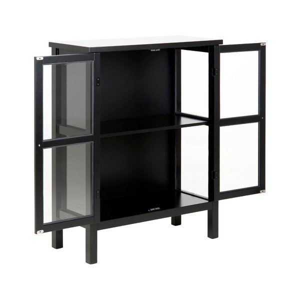 Vitrină cu 2 uși Actona Eton, înălțime 99,5 cm, negru-image-3