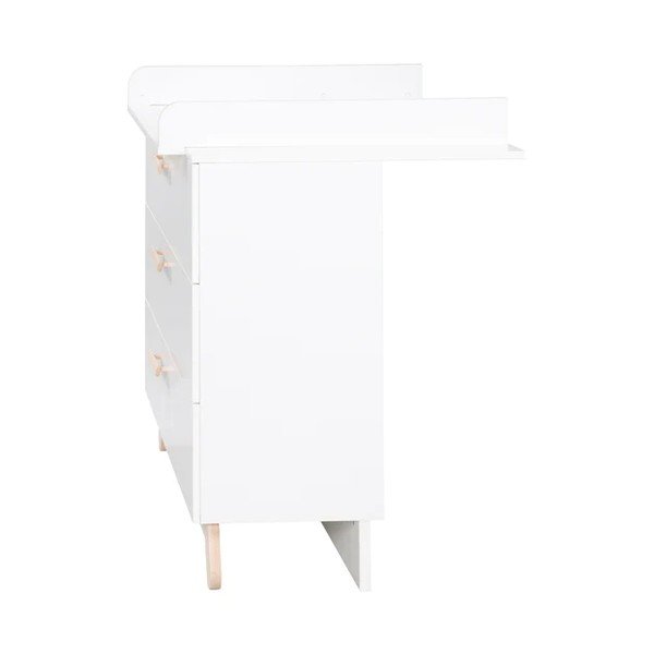 Comodă de copii albă joasă cu masă de schimbat 117x103 cm Clara – Roba-image-4