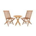 Set mobilier de grădină din lemn de tec pentru 2 persoane cu scaune Toledo și masă Oviedo, ⌀70 cm
