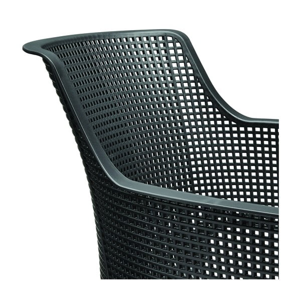 Scaun de grădină gri închis din plastic Elisa – Keter-image-3