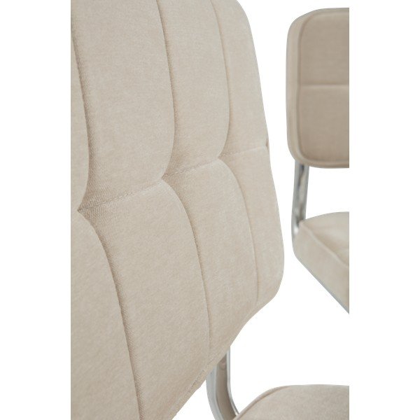Scaune de dining bej balansoar 2 buc. din metal Heden – Jotex-image-2