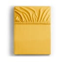 Cearșaf de pat DecoKing Amber Collection, 200-220 x 200 cm, galben