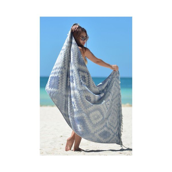 Prosop hammam Vive Blue, 95x180 cm-image-4