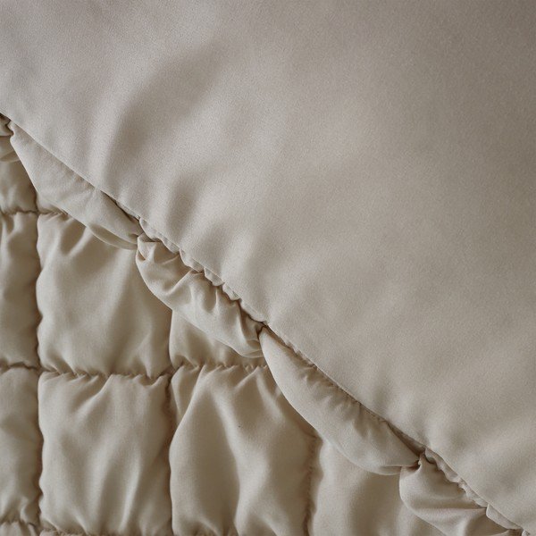 Lenjerie de pat bej pentru pat dublu 200x200 cm Puffer – Catherine Lansfield-image-4